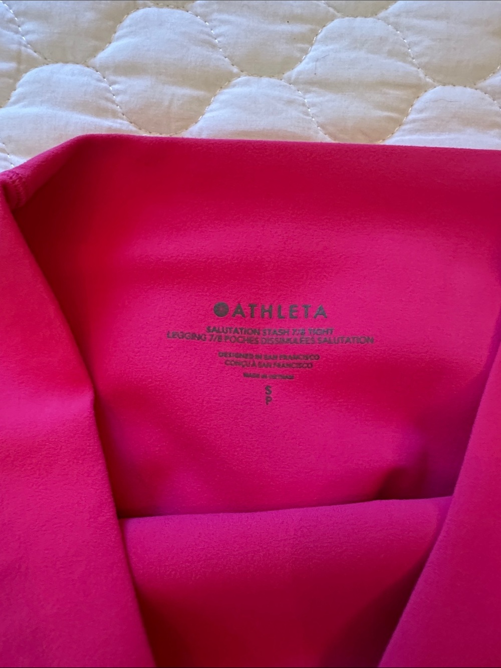 Athleta Bright Pink High-Waist Leggings - Picture 2 of 4